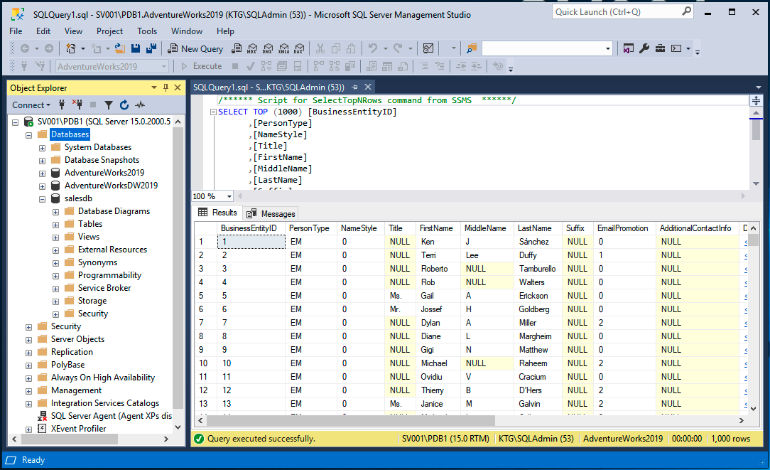 Sql server management studio