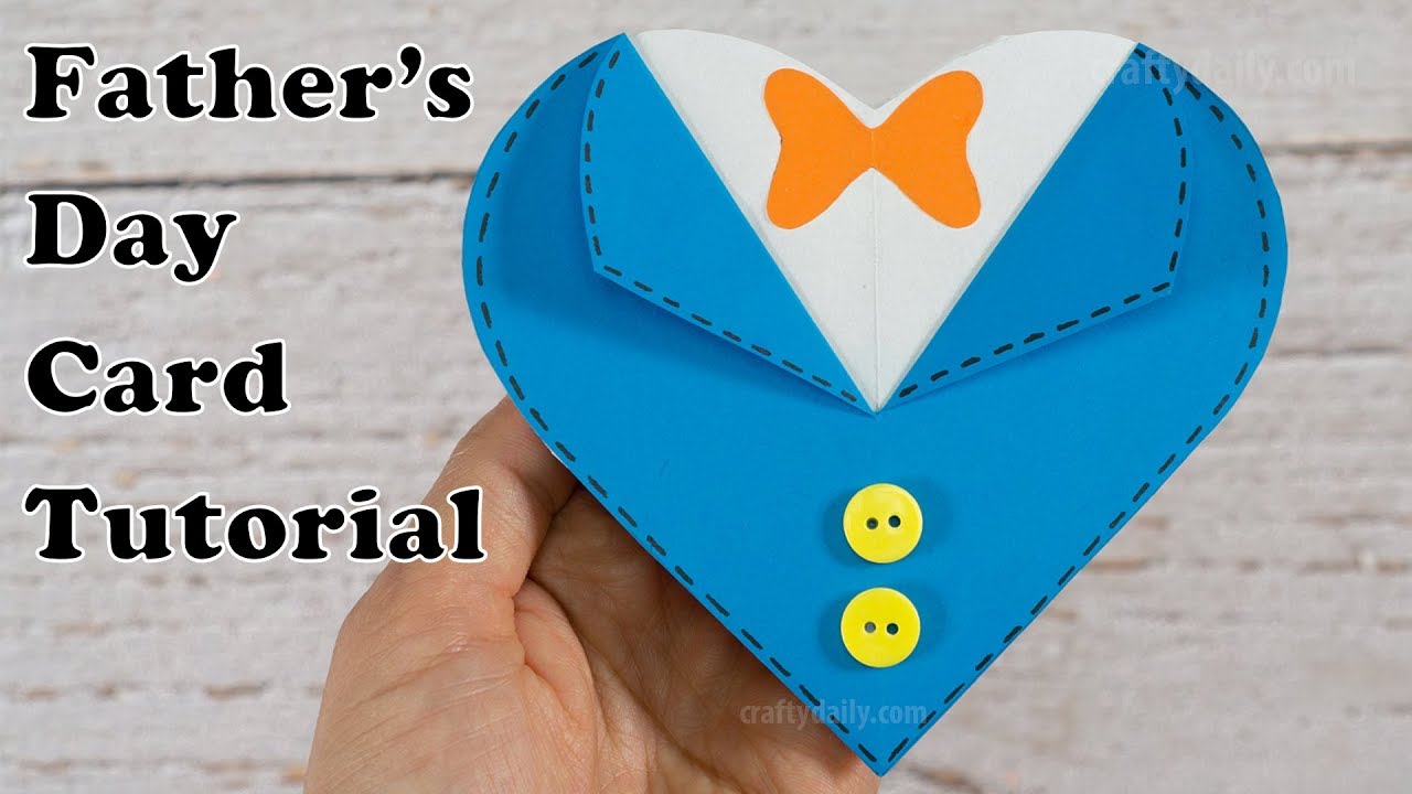 Day father card diy craft ideas kids fathers tutorial make